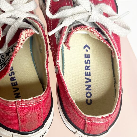 CONVERSE Converse Chuck Taylor All Star Low Top Sneakers Shoes Red Kids US 13 - Picture 9 of 13